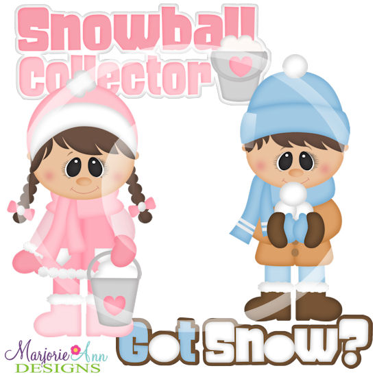 Snowball Collector SVG Cutting Files + Clipart - Click Image to Close